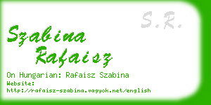 szabina rafaisz business card